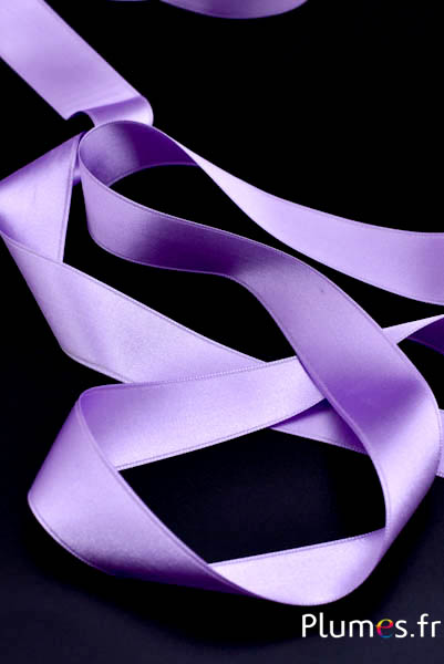Ruban satin - largeur 25 mm - lilas